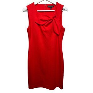 Banana Republic Dress Women Sz 4 Orange Sheath Sleeveless Work Stretch Solid